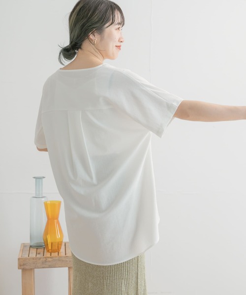 ITEMS URBANRESEARCH(アイテムズ アーバンリサーチ)の「リネンライクハンソデプルオーバー(Tシャツ/カットソー・レディース・ホワイト/カーキ/ブラック系その他・FREE)」の14枚目の写真