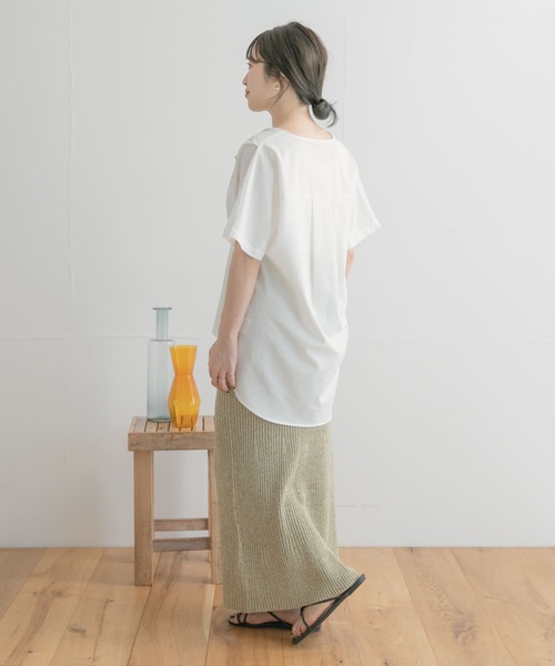 ITEMS URBANRESEARCH(アイテムズ アーバンリサーチ)の「リネンライクハンソデプルオーバー(Tシャツ/カットソー・レディース・ホワイト/カーキ/ブラック系その他・FREE)」の17枚目の写真