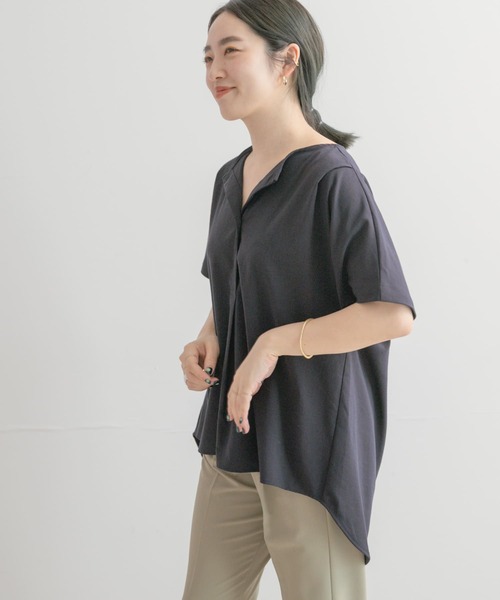 ITEMS URBANRESEARCH(アイテムズ アーバンリサーチ)の「リネンライクハンソデプルオーバー(Tシャツ/カットソー・レディース・ホワイト/カーキ/ブラック系その他・FREE)」の6枚目の写真