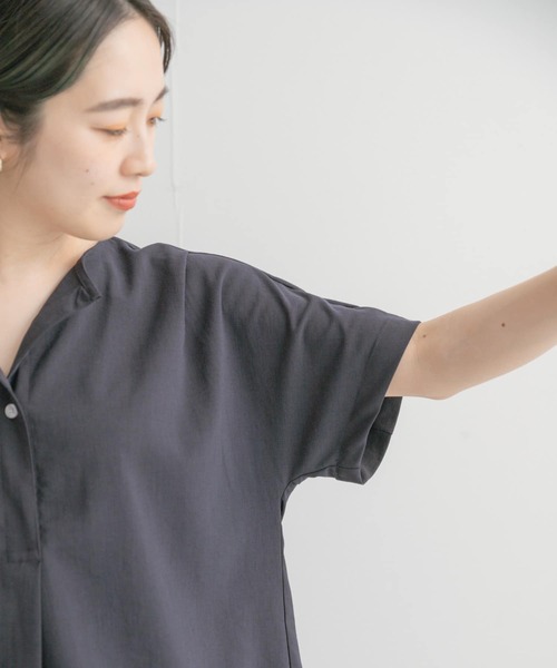 ITEMS URBANRESEARCH(アイテムズ アーバンリサーチ)の「リネンライクハンソデプルオーバー(Tシャツ/カットソー・レディース・ホワイト/カーキ/ブラック系その他・FREE)」の13枚目の写真