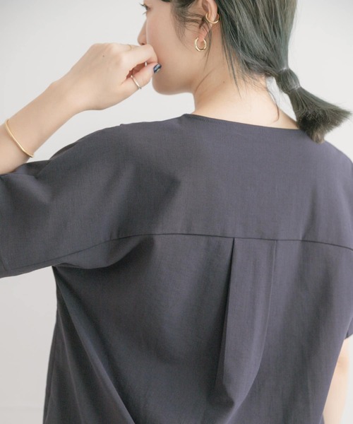 ITEMS URBANRESEARCH(アイテムズ アーバンリサーチ)の「リネンライクハンソデプルオーバー(Tシャツ/カットソー・レディース・ホワイト/カーキ/ブラック系その他・FREE)」の16枚目の写真