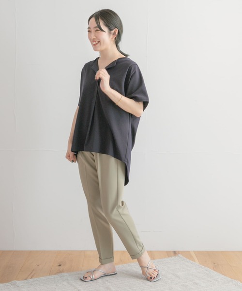 ITEMS URBANRESEARCH(アイテムズ アーバンリサーチ)の「リネンライクハンソデプルオーバー(Tシャツ/カットソー・レディース・ホワイト/カーキ/ブラック系その他・FREE)」の5枚目の写真