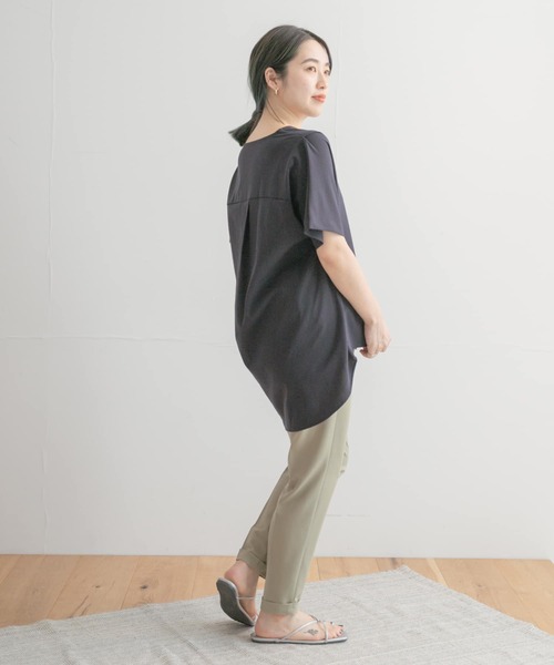 ITEMS URBANRESEARCH(アイテムズ アーバンリサーチ)の「リネンライクハンソデプルオーバー(Tシャツ/カットソー・レディース・ホワイト/カーキ/ブラック系その他・FREE)」の21枚目の写真