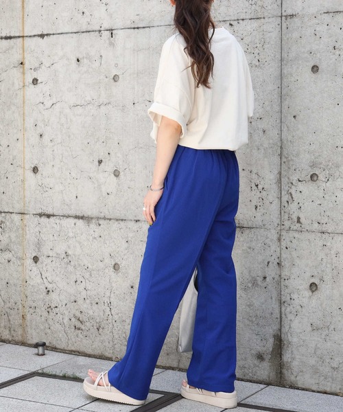 HONEYSUCKLE ROSE（ハニーサックルローズ）の「【HONEYSUCKLE ROSE】カレッジビッグロゴＴシャツ（Tシャツ/カットソー・レディース・ホワイト/グリーン/ダークグレー/ライトベージュ・M/L）」の16枚目の写真