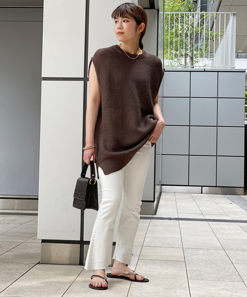 セール】【walenode / ウェルノード 】ストローヤーンニットベスト