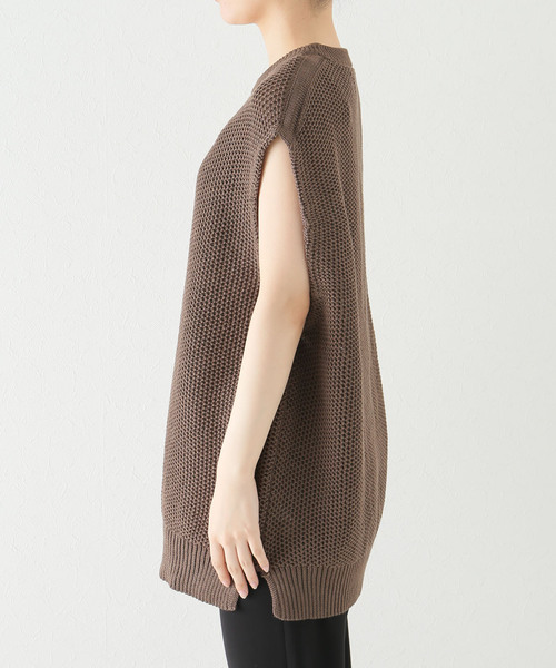 セール】【walenode / ウェルノード 】ストローヤーンニットベスト