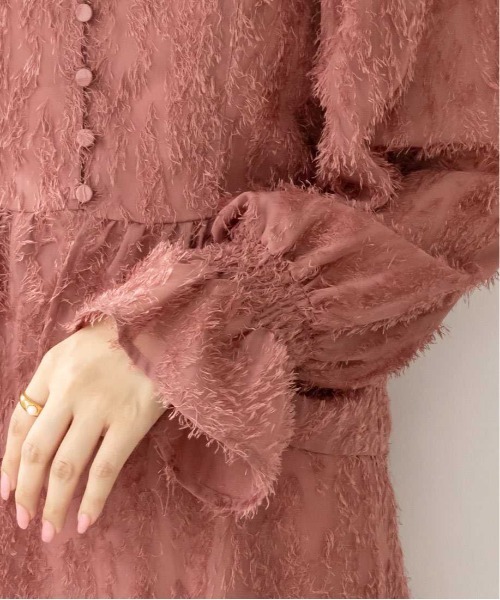 RANDA（ランダ）の「フリンジジャガードセットアップ（シャツ/ブラウス・レディース・ブラウン/ピンク/クリーム・1/0）」の7枚目の写真