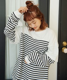 Crisp | レイヤードボーダーTシャツ(Tシャツ/カットソー)