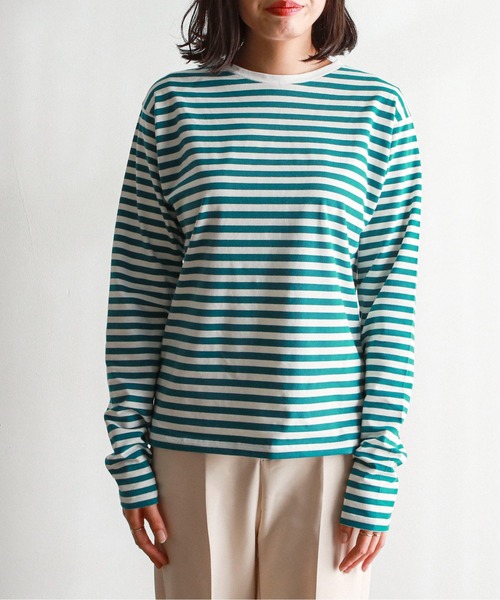 feepur（フェピュール）の「ベーシックボーダーロンTee（Tシャツ/カットソー・レディース・ブラック/レッド/ブルー/グリーン/ピンク・MEDIUM）」の21枚目の写真