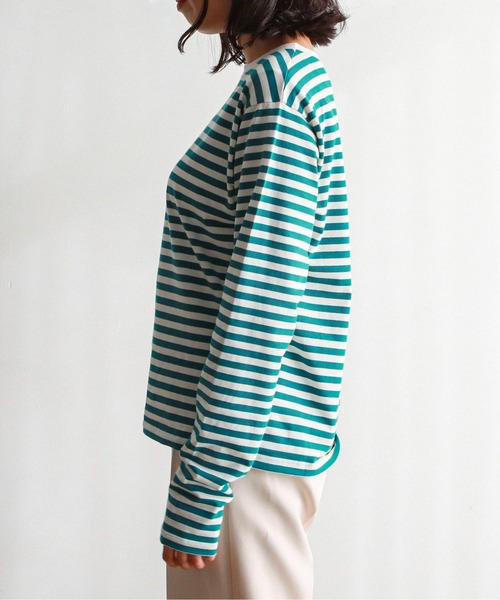 feepur（フェピュール）の「ベーシックボーダーロンTee（Tシャツ/カットソー・レディース・ブラック/レッド/ブルー/グリーン/ピンク・MEDIUM）」の7枚目の写真