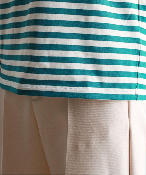 feepur（フェピュール）の「ベーシックボーダーロンTee（Tシャツ/カットソー・レディース・ブラック/レッド/ブルー/グリーン/ピンク・MEDIUM）」の9枚目の写真