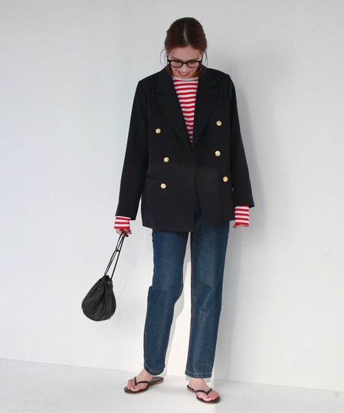 feepur（フェピュール）の「ベーシックボーダーロンTee（Tシャツ/カットソー・レディース・ブラック/レッド/ブルー/グリーン/ピンク・MEDIUM）」の22枚目の写真