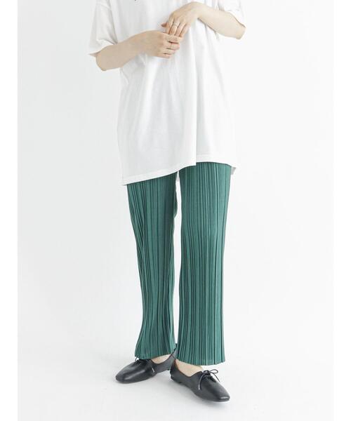 Samansa Mos2 blue（サマンサモスモスブルー）の「プリーツパンツ（その他パンツ・レディース・ブラック/イエロー/グリーン/ライトベージュ・ﾌﾘ-）」の13枚目の写真