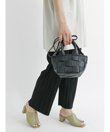 Samansa Mos2 blue | プリーツパンツ(その他パンツ)