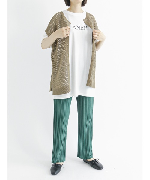 Samansa Mos2 blue（サマンサモスモスブルー）の「プリーツパンツ（その他パンツ・レディース・ブラック/イエロー/グリーン/ライトベージュ・ﾌﾘ-）」の17枚目の写真