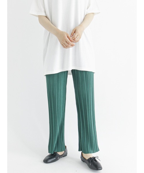 Samansa Mos2 blue（サマンサモスモスブルー）の「プリーツパンツ（その他パンツ・レディース・ブラック/イエロー/グリーン/ライトベージュ・ﾌﾘ-）」の8枚目の写真