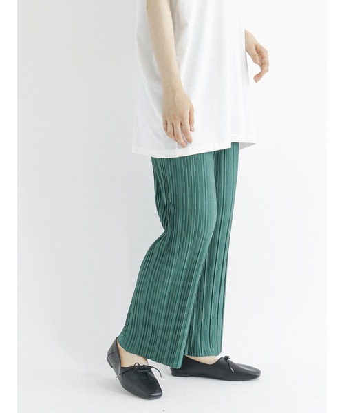 Samansa Mos2 blue（サマンサモスモスブルー）の「プリーツパンツ（その他パンツ・レディース・ブラック/イエロー/グリーン/ライトベージュ・ﾌﾘ-）」の6枚目の写真