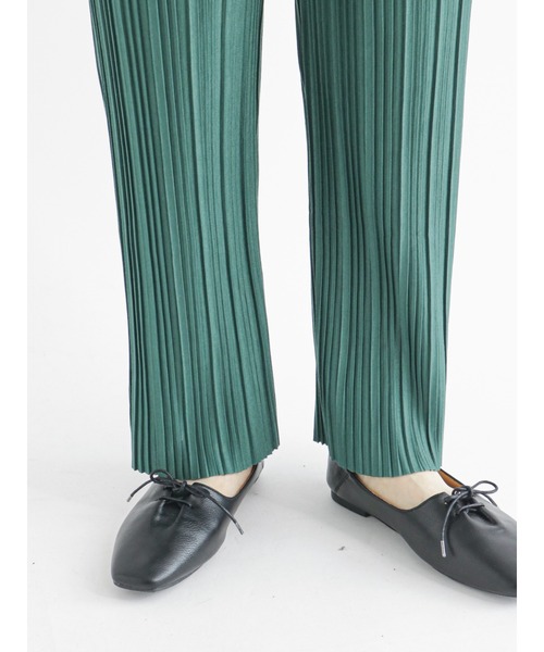 Samansa Mos2 blue（サマンサモスモスブルー）の「プリーツパンツ（その他パンツ・レディース・ブラック/イエロー/グリーン/ライトベージュ・ﾌﾘ-）」の18枚目の写真