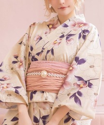 Tika（ティカ）の「浴衣 帯飾り ゴールドビジューフレームパール飾り帯紐 かわいい （和装小物）」