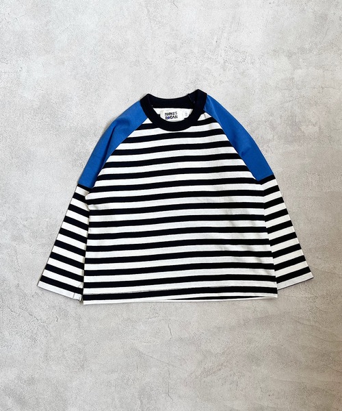HOGAN RANCH WEAR(ホーガンランチウエア)の「キリカエラグランボーダーロンT(80~130cm)(Tシャツ/カットソー・キッズ・レッド/ブラック/パープル/グリーン・130/110/120/95/80/90/100)」の9枚目の写真