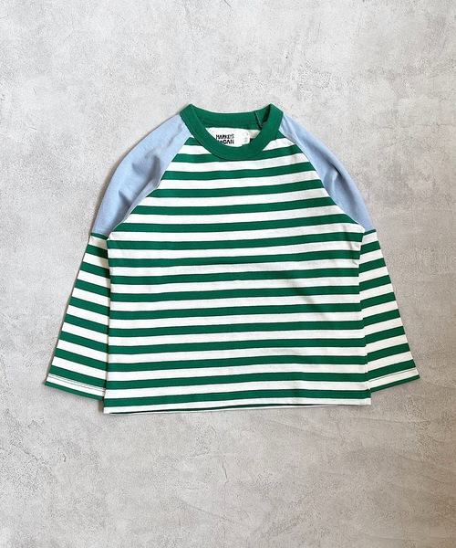 HOGAN RANCH WEAR(ホーガンランチウエア)の「キリカエラグランボーダーロンT(80~130cm)(Tシャツ/カットソー・キッズ・レッド/ブラック/パープル/グリーン・130/110/120/95/80/90/100)」の11枚目の写真