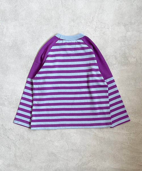 HOGAN RANCH WEAR(ホーガンランチウエア)の「キリカエラグランボーダーロンT(80~130cm)(Tシャツ/カットソー・キッズ・レッド/ブラック/パープル/グリーン・130/110/120/95/80/90/100)」の14枚目の写真