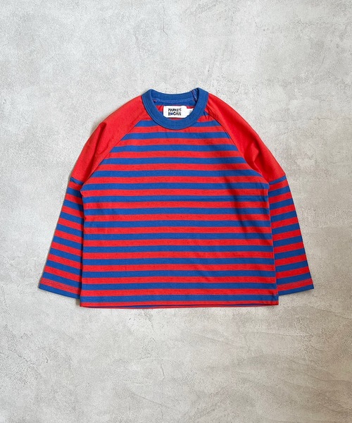 HOGAN RANCH WEAR(ホーガンランチウエア)の「キリカエラグランボーダーロンT(80~130cm)(Tシャツ/カットソー・キッズ・レッド/ブラック/パープル/グリーン・130/110/120/95/80/90/100)」の15枚目の写真