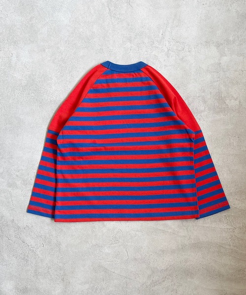 HOGAN RANCH WEAR(ホーガンランチウエア)の「キリカエラグランボーダーロンT(80~130cm)(Tシャツ/カットソー・キッズ・レッド/ブラック/パープル/グリーン・130/110/120/95/80/90/100)」の16枚目の写真