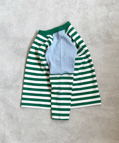 HOGAN RANCH WEAR(ホーガンランチウエア)の「キリカエラグランボーダーロンT(80~130cm)(Tシャツ/カットソー・キッズ・レッド/ブラック/パープル/グリーン・130/110/120/95/80/90/100)」の6枚目の写真