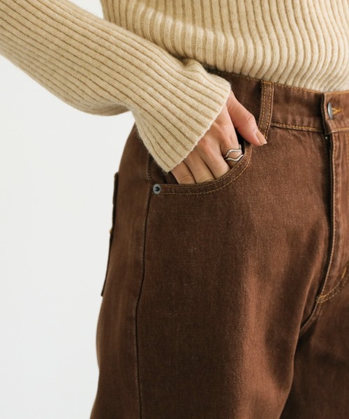 select MOCA（セレクトモカ）の「ストレートカラーデニムパンツ（デニムパンツ・レディース・ダークカーキ/ブラウン・SMALL/MEDIUM/LARGE）」の8枚目の写真