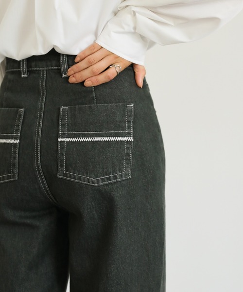 select MOCA（セレクトモカ）の「ストレートカラーデニムパンツ（デニムパンツ・レディース・ダークカーキ/ブラウン・SMALL/MEDIUM/LARGE）」の17枚目の写真