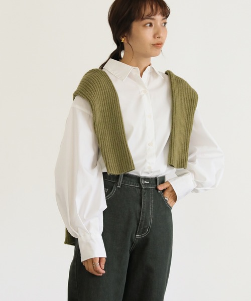 select MOCA（セレクトモカ）の「ストレートカラーデニムパンツ（デニムパンツ・レディース・ダークカーキ/ブラウン・SMALL/MEDIUM/LARGE）」の15枚目の写真