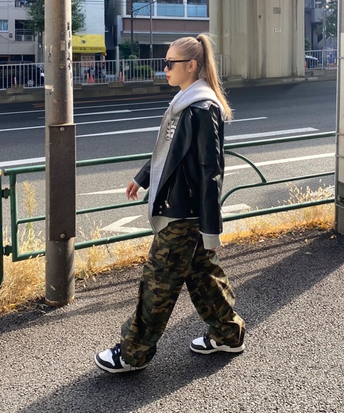 SHAGGIE(シャギー)の「裏起毛サガラ刺繍フロントZIPパーカー(パーカー・レディース・グレー/ブラック/カーキ/ブラウン・FREE)」の22枚目の写真