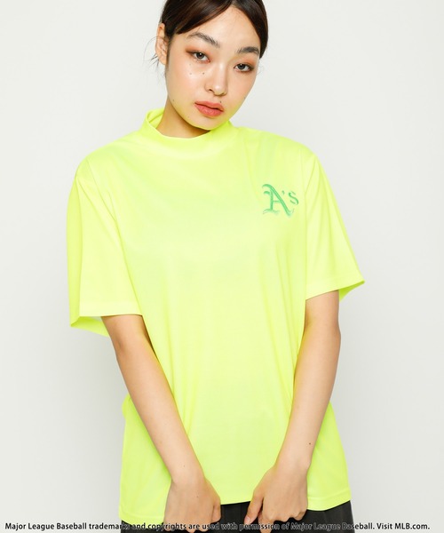 BACK TO THE FIELD（バック トゥー ザ フィールド）の「【MLB/Oakland Athletics】モックネックTシャツ（Tシャツ/カットソー・レディース・イエロー・SMALL/MEDIUM/LARGE）」の3枚目の写真