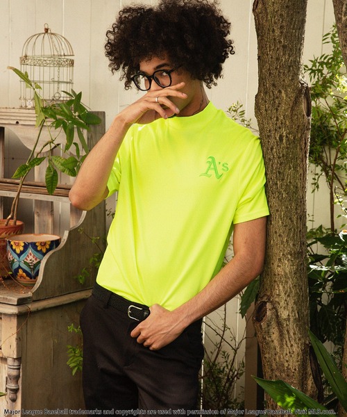BACK TO THE FIELD（バック トゥー ザ フィールド）の「【MLB/Oakland Athletics】モックネックTシャツ（Tシャツ/カットソー・レディース・イエロー・SMALL/MEDIUM/LARGE）」の9枚目の写真