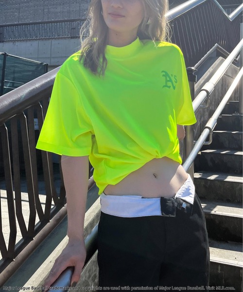 BACK TO THE FIELD（バック トゥー ザ フィールド）の「【MLB/Oakland Athletics】モックネックTシャツ（Tシャツ/カットソー・レディース・イエロー・SMALL/MEDIUM/LARGE）」の12枚目の写真