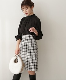 PROPORTION BODY DRESSING | ハイウエストツィードミニスカート / 1212220911(スカート)