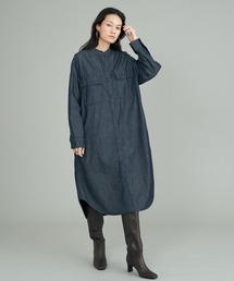 AMERICAN HOLIC | スタンドシャツワンピース(シャツワンピース)