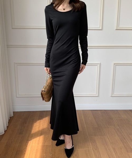 ECLIN（エクラン）の「マキシ丈マーメイドロングワンピース（ワンピース・レディース・ブラック/ブラウン/グリーン・S/M）」の22枚目の写真