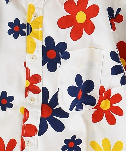 SHIPS GENERAL SUPPLY(シップスジェネラルサプライ)の「SHIPS GENERAL SUPPLY(シップス ジェネラルサプライ): フラワープリント 7スリーブシャツ■(シャツ/ブラウス・メンズ・ホワイト/オフホワイト/ナチュラル/ネイビー/ストーン/ブルー系その他/ホワイト×ブルー/ダークブルー/ブルー・X-LARGE/MEDIUM/SMALL/LARGE)」の13枚目の写真