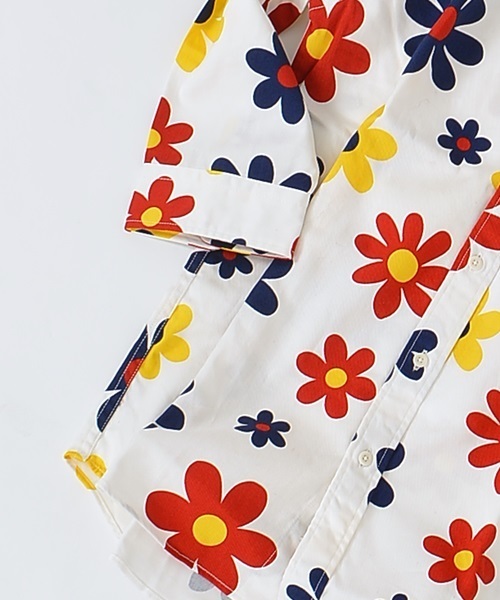 SHIPS GENERAL SUPPLY(シップスジェネラルサプライ)の「SHIPS GENERAL SUPPLY(シップス ジェネラルサプライ): フラワープリント 7スリーブシャツ■(シャツ/ブラウス・メンズ・ホワイト/オフホワイト/ナチュラル/ネイビー/ストーン/ブルー系その他/ホワイト×ブルー/ダークブルー/ブルー・X-LARGE/MEDIUM/SMALL/LARGE)」の14枚目の写真