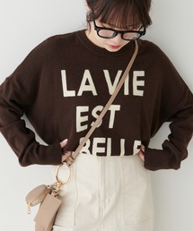 PUAL CE CIN | BIGロゴインターシャニットプルオーバー(ニット/セーター)