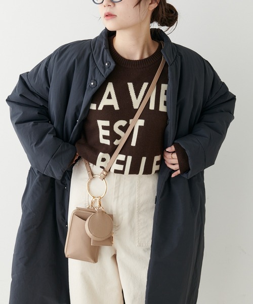 PUAL CE CIN(ピュアルセシン)の「BIGロゴインターシャニットプルオーバー(ニット/セーター・レディース・ブラック/ブラウン/ピンク/アイボリー・FREE)」の14枚目の写真