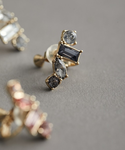 VIS（ビス）の「カラービジュークリップイヤリング（イヤリング・レディース・その他/グレー系その他/ピンク系その他・FREE）」の2枚目の写真