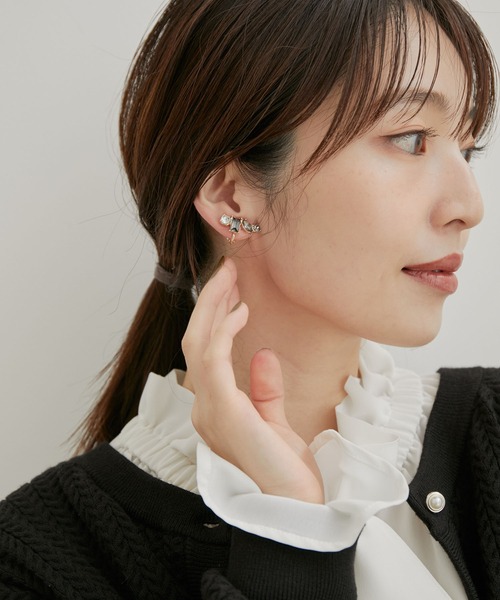 VIS（ビス）の「カラービジュークリップイヤリング（イヤリング・レディース・その他/グレー系その他/ピンク系その他・FREE）」の9枚目の写真