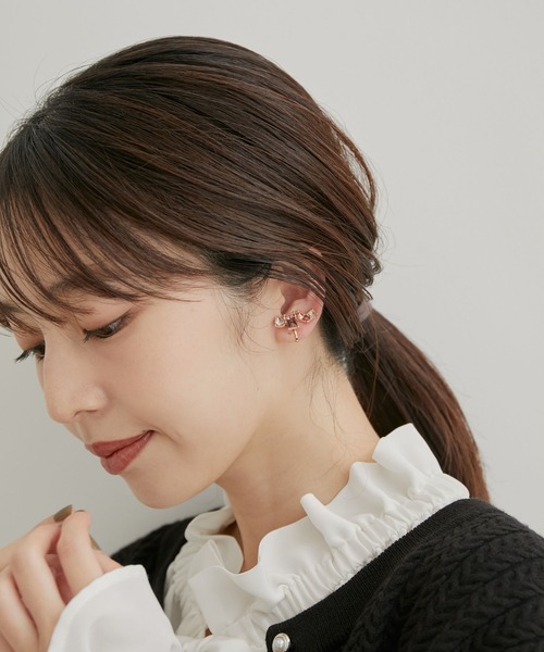 VIS（ビス）の「カラービジュークリップイヤリング（イヤリング・レディース・その他/グレー系その他/ピンク系その他・FREE）」の8枚目の写真