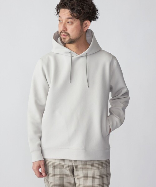 SHIPS（シップス）の「SHIPS: ハイゲージ ミラノリブ ポンチ パーカー（パーカー・メンズ・ライトグレー/ダークグレー/ナチュラル/ロイヤルブルー/ベビーピンク・SMALL/MEDIUM/LARGE/X-LARGE）」の2枚目の写真