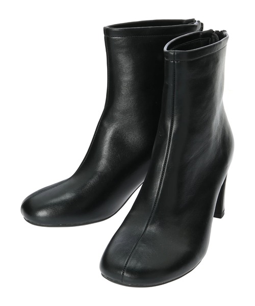 ORiental TRaffic（オリエンタルトラフィック）の「ORiental Traffic オブリークトゥブーツ（ブーツ・レディース・ベージュ/ブラック/カーキ/イエロー・S/LL/M/L）」の6枚目の写真