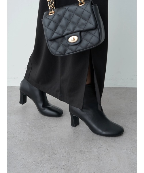 ORiental TRaffic（オリエンタルトラフィック）の「ORiental Traffic オブリークトゥブーツ（ブーツ・レディース・ベージュ/ブラック/カーキ/イエロー・S/LL/M/L）」の10枚目の写真