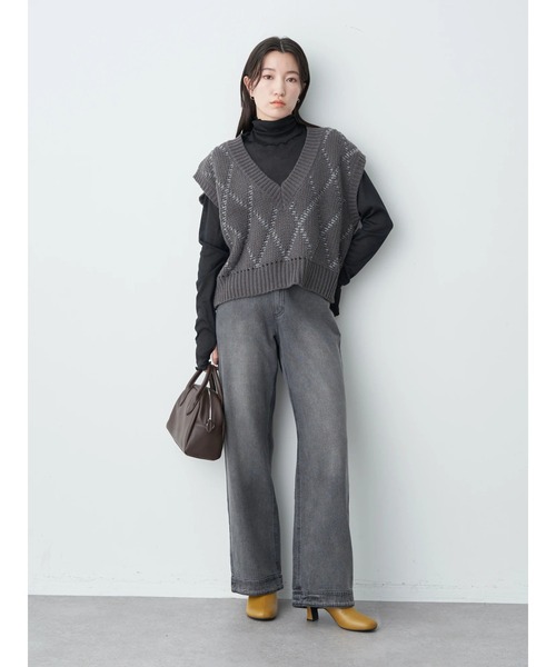 ORiental TRaffic（オリエンタルトラフィック）の「ORiental Traffic オブリークトゥブーツ（ブーツ・レディース・ベージュ/ブラック/カーキ/イエロー・S/LL/M/L）」の13枚目の写真